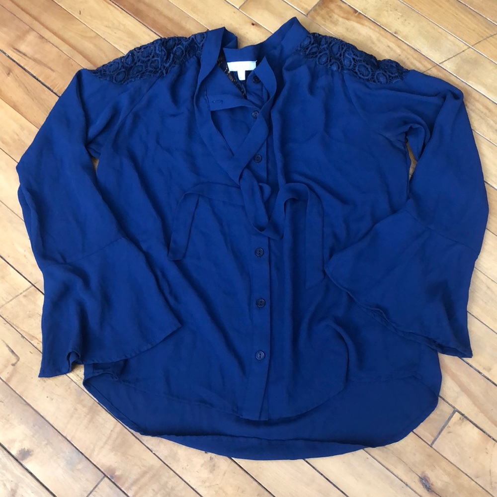 Halo navy blue blouse